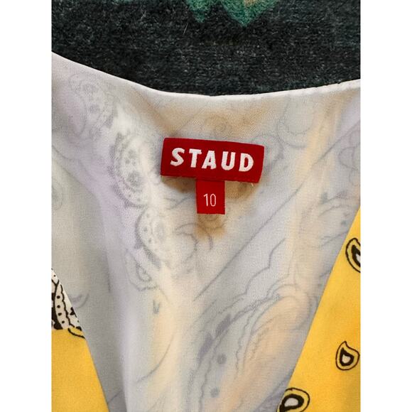 Staud Milla Printed Mini Dress Size 10 - Picture 5 of 6